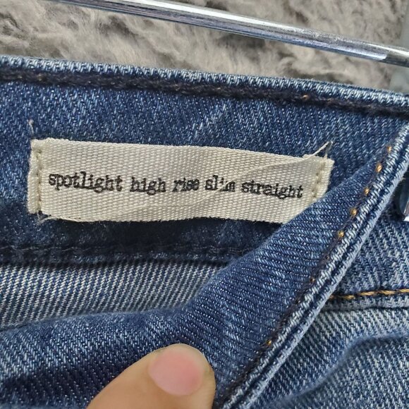 Jessica Simpson Jeans Womens 29 Blue Spotlight High Rise Slim Straight - Picture 3 of 13